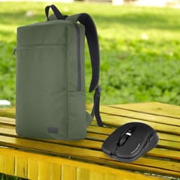 Classone Mila PR-EK107 15,6'Su Geçirmez Kumaş Fermuar Notebook Sırt Çantası+Kablosuz Mouse - 1