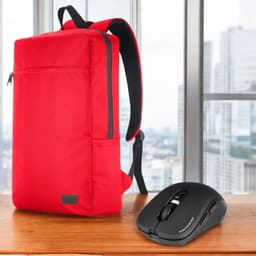 Classone Mila PR-EK102 15,6'Su Geçirmez Kumaş Fermuar Notebook Sırt Çantası+Kablosuz Mouse - 1