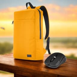 Classone Mila PR-EK108 15,6'Su Geçirmez Kumaş Fermuar Notebook Sırt Çantası+Kablosuz Mouse - 1