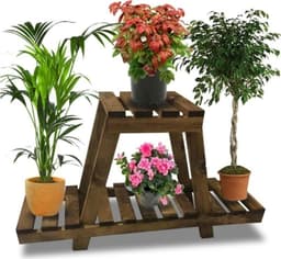 KUZELA  Ahşap Çok Amaçlı Çiçeklik ve Saksı Sehpası - 1