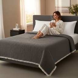 Bulut Dokunuşu – 4 Kat Müslin & 3 Kat Elyaf Yatak Örtüsü / Yorgan (230x240 cm) - 2