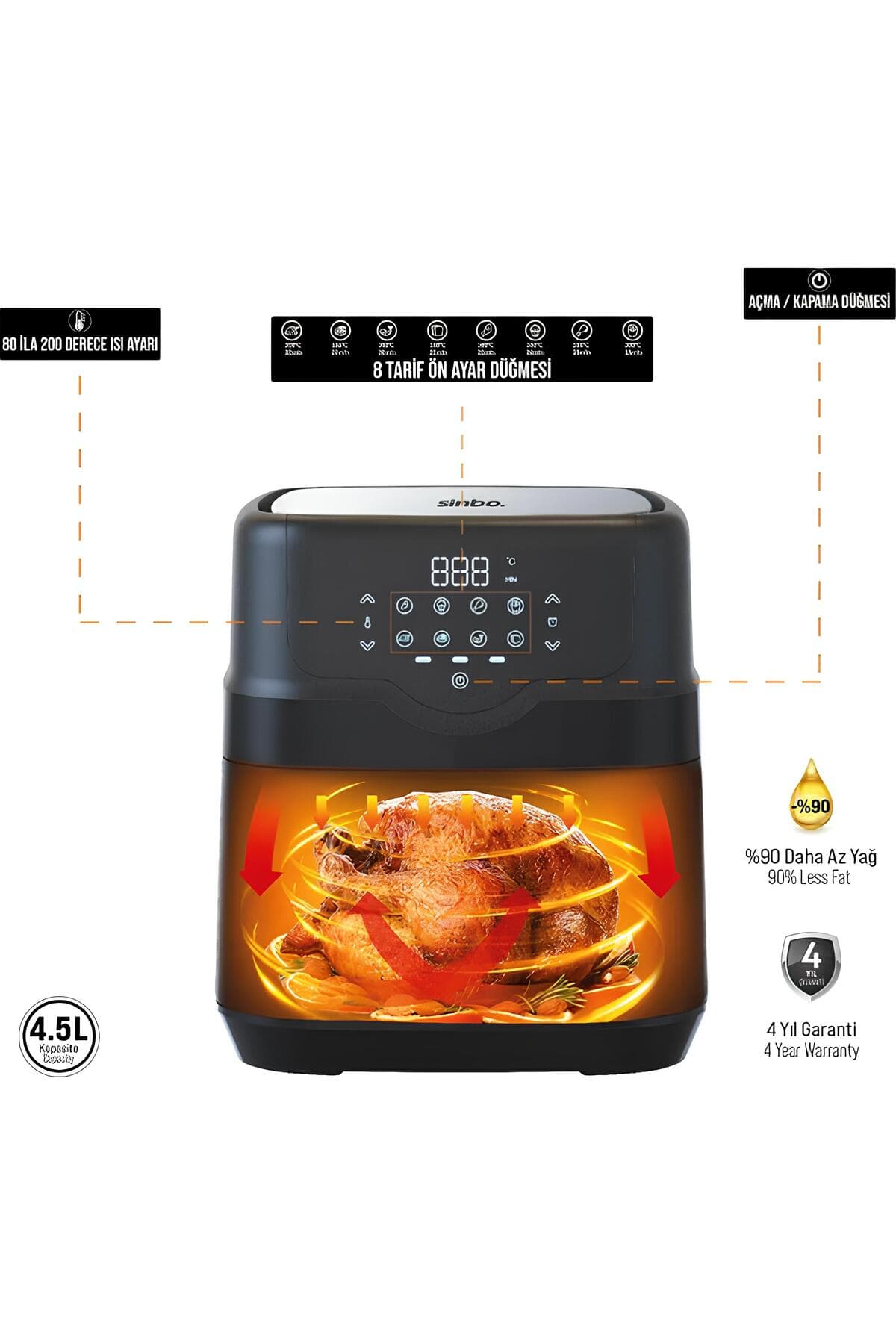 SCO-5056 Air Fryer - 4.5LT