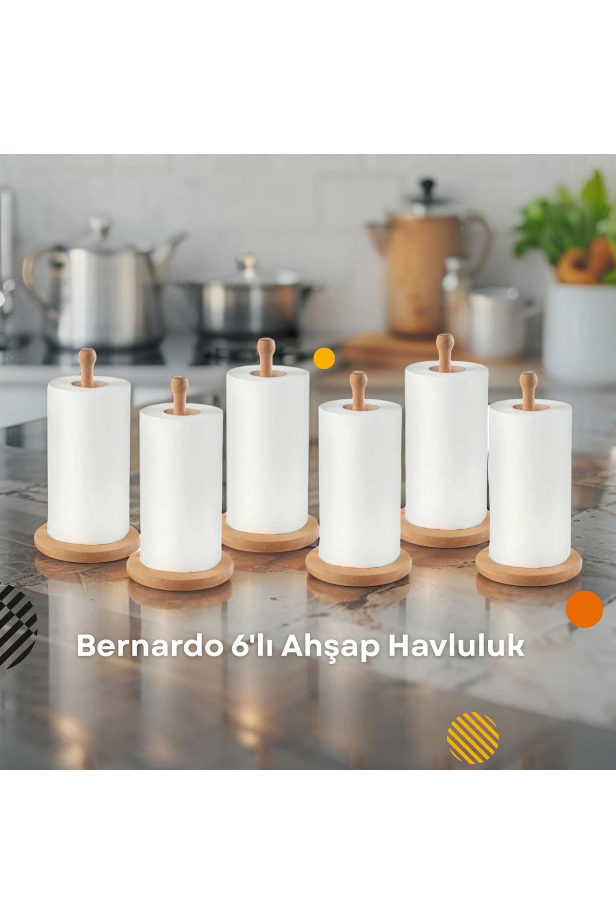 Ahşap Havluluk 6'lı