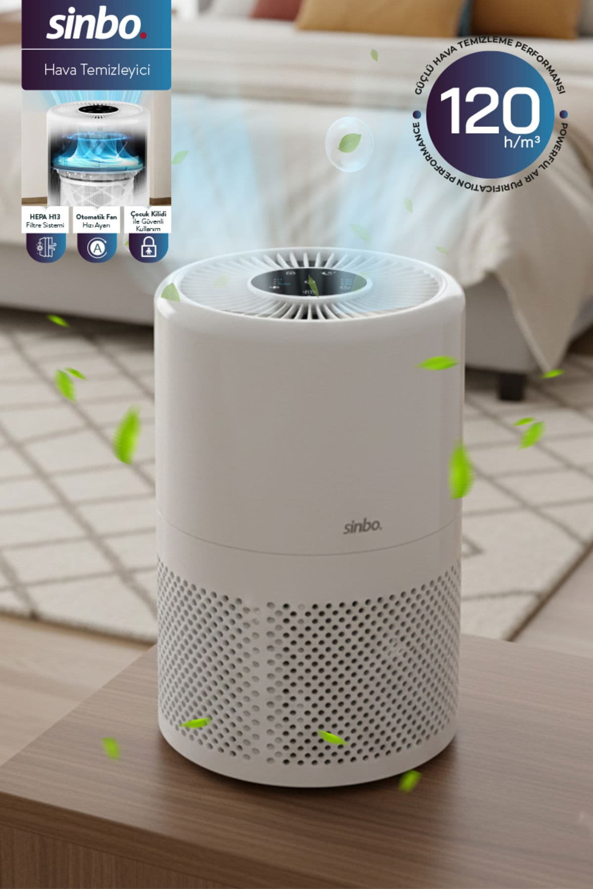 SAP-5507 Hava Temizleme Cihazı Beyaz