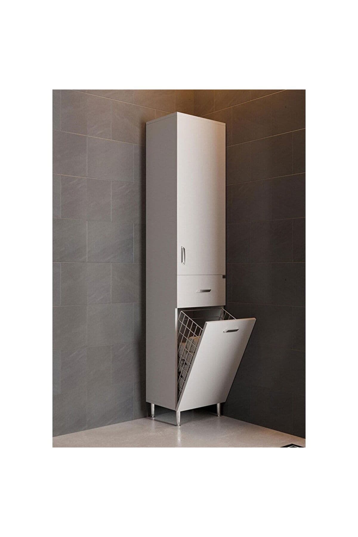 Eko Boy Dolabı Sepetli Beyaz 40 Cm