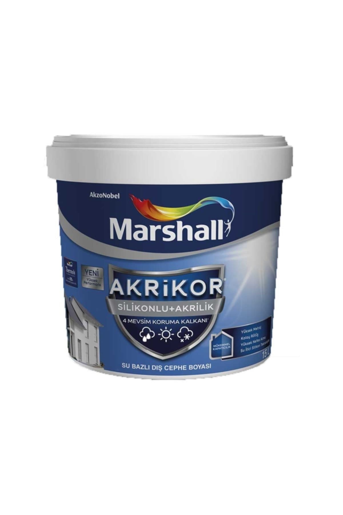 Akrikor Silikonlu Akrilik Bw Baz Dış Cephe Boyası 7,5 lt