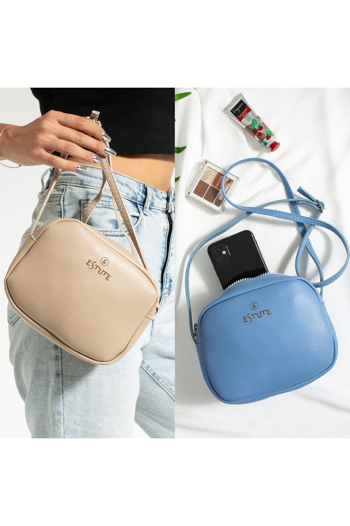 Çapraz askılı günlük spor Mini urban çanta 2’Li paket