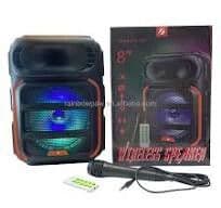 kablosuz 8 inç hoparlör açık ev partisi, süper iyi ses Karaoke ses çalar w/kablolu mikrofon