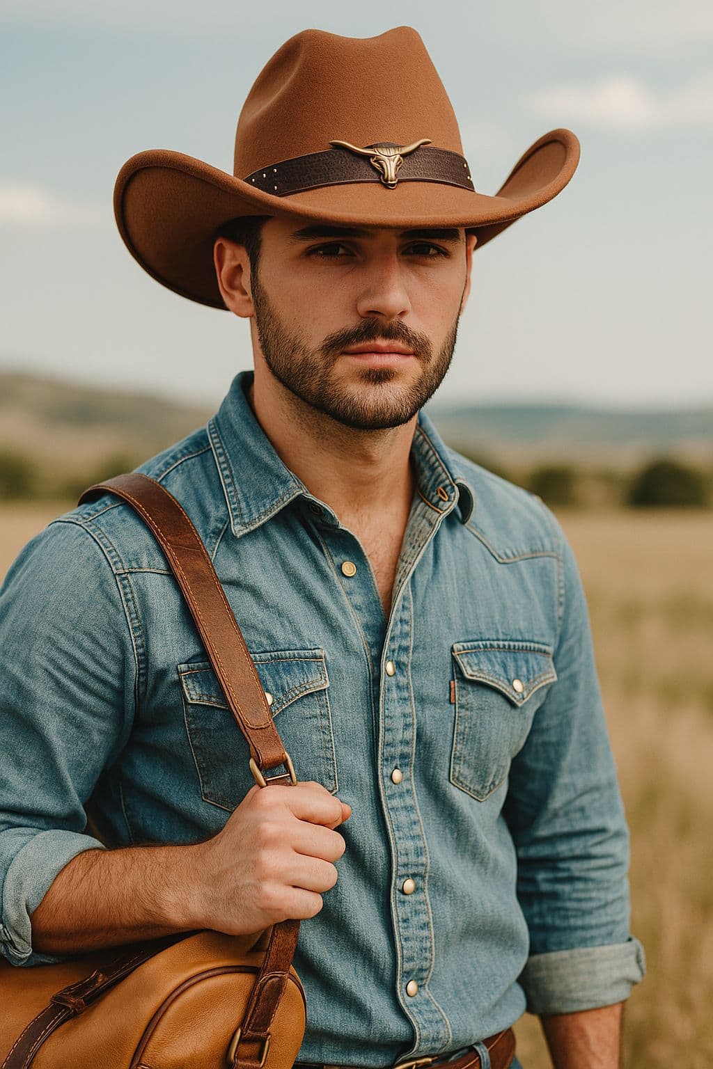 Erkek keşe Kovboy Şapkası