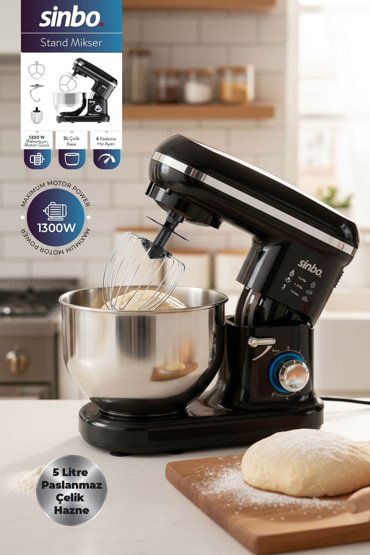 SMX-2770 Standlı Mikser-Siyah