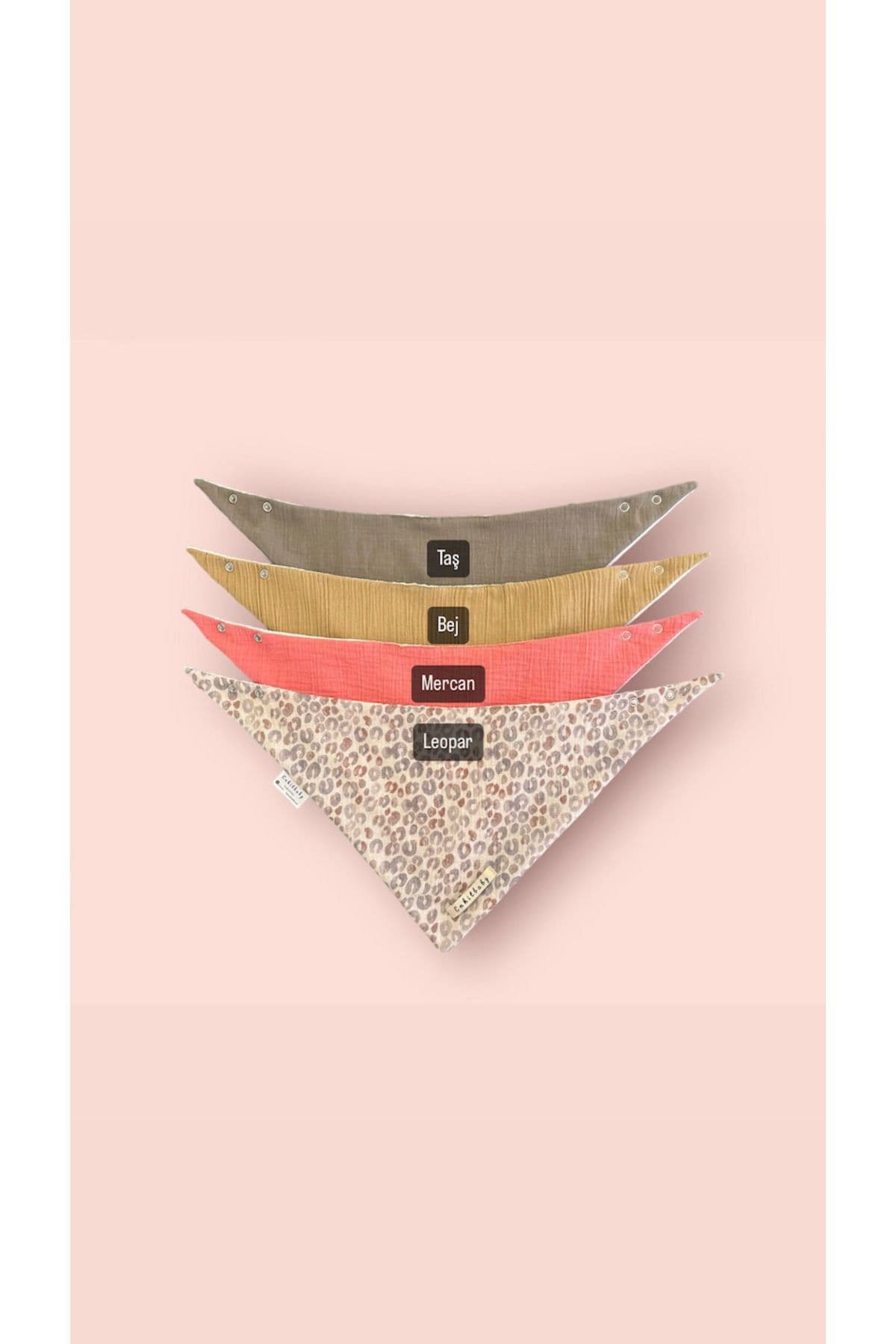 Enhitbaby 4 Adet Sıvı Geçirmez Müslin Oval Fular Önlük, %100 Pamuk