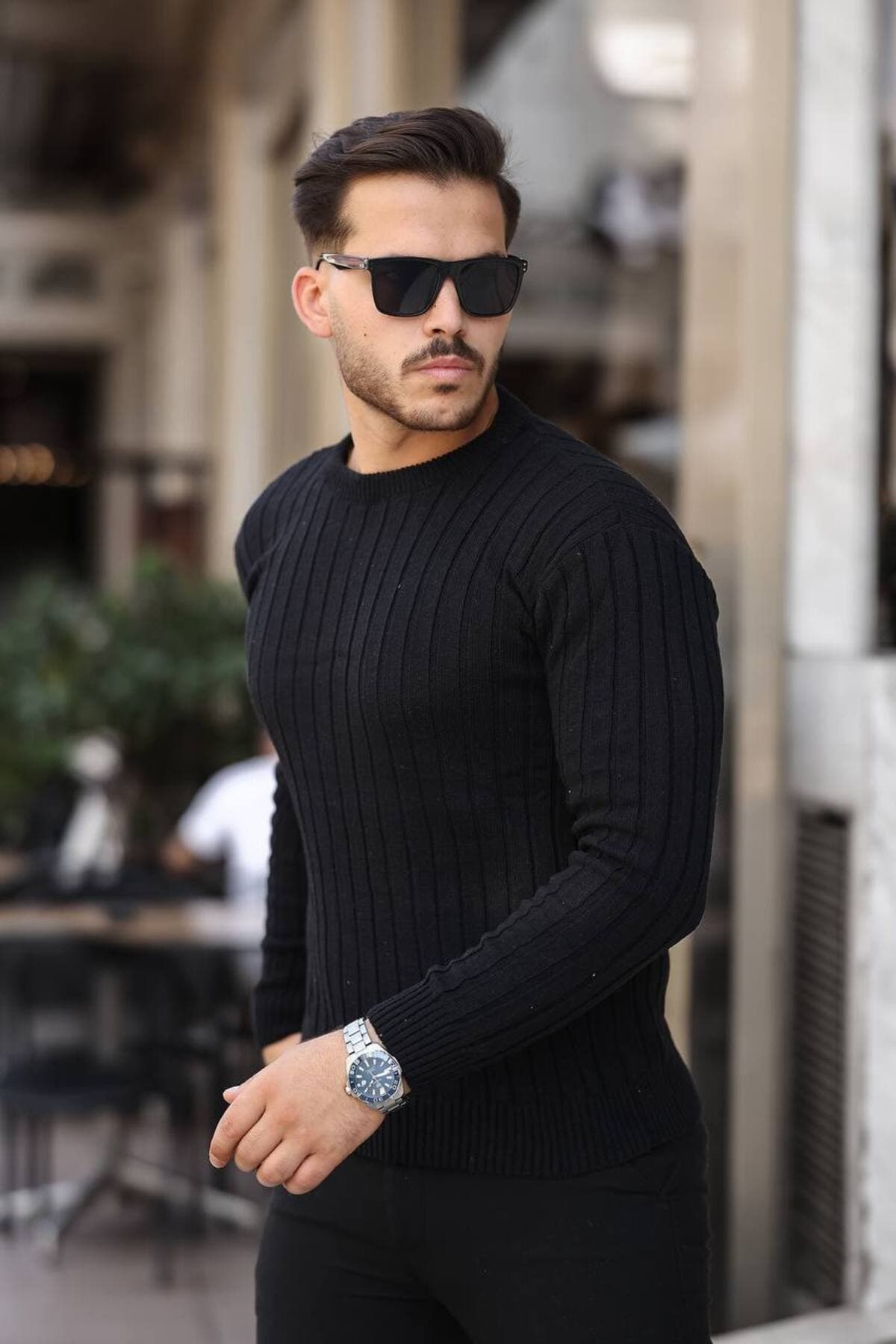 Erkek Slim Fit Dar Kesim Triko Kazak