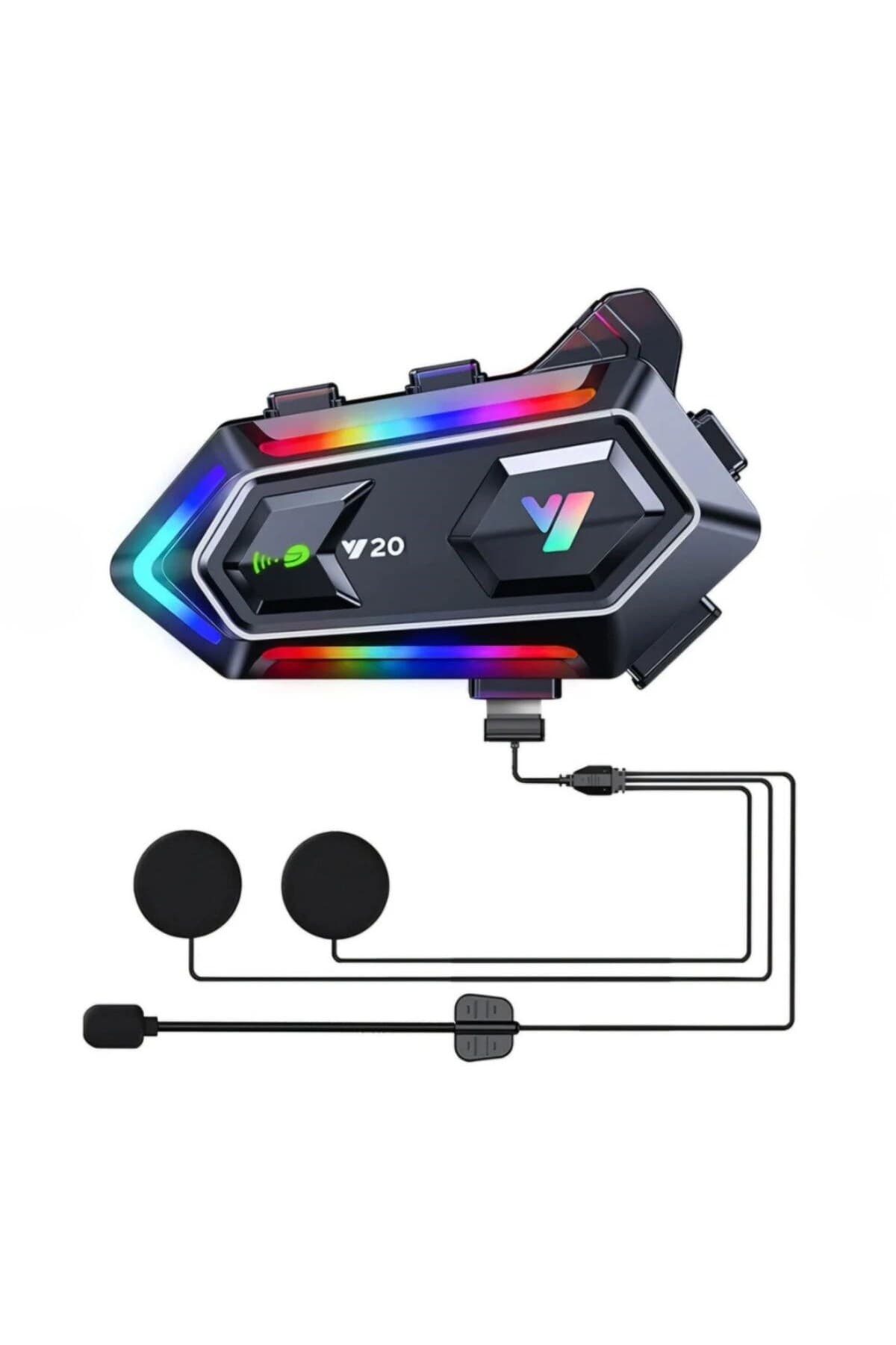 Buffer® Y20 Motorsikletler İçin Kablosuz Bluetooth Kulaklıklı – Suya Dayanıklı, Uzun Ömürlü Batarya,