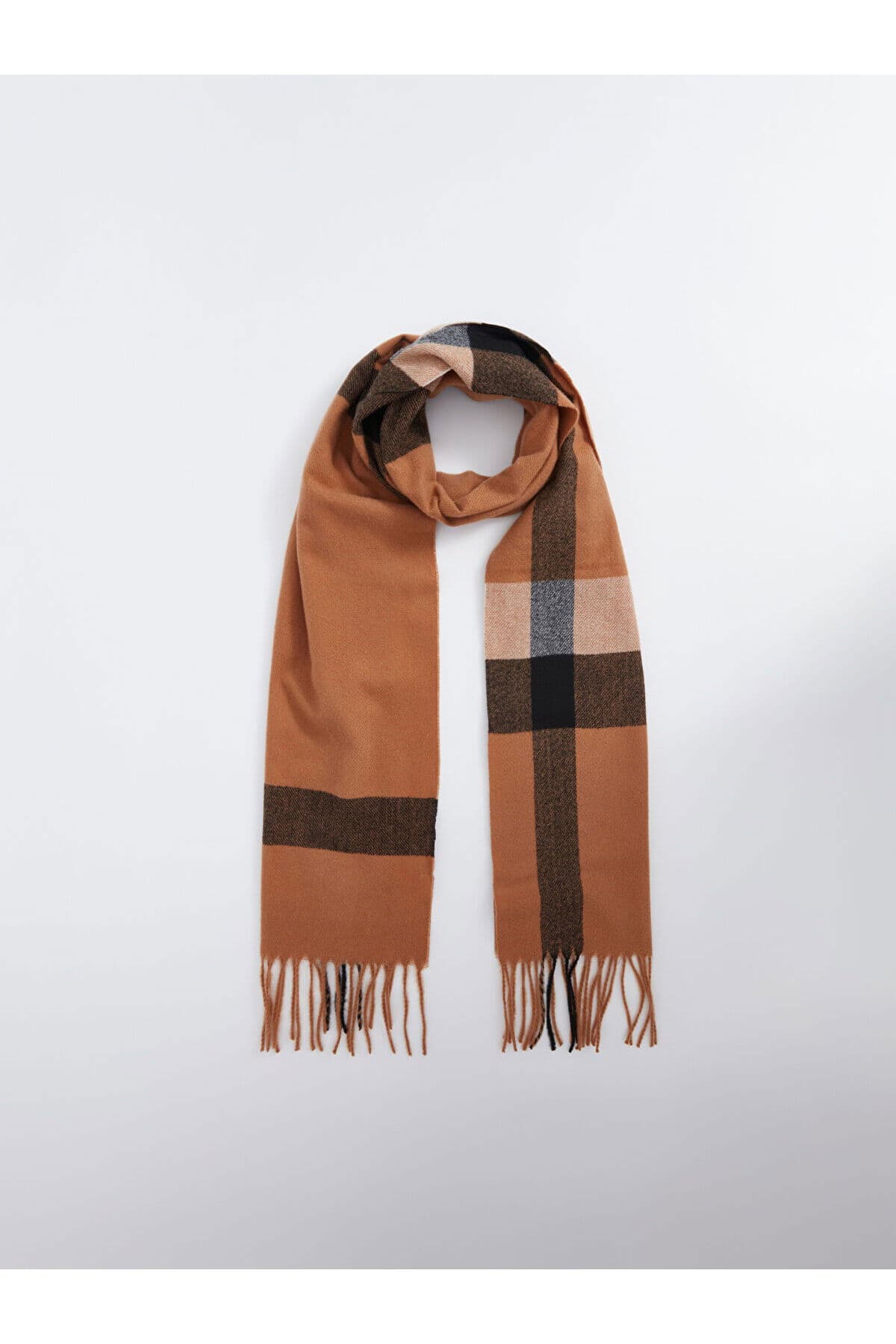 Vizyon Yeni Sezon Ekose Desenli Püsküllü Erkek Atkı