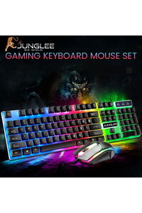 Led Işıklı Oyuncu Klavye Mouse Seti Usb Girişli Kablolu J-1001 #6