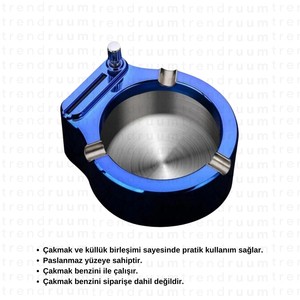 Kibrit Çakmaklı Metal Küllük #5